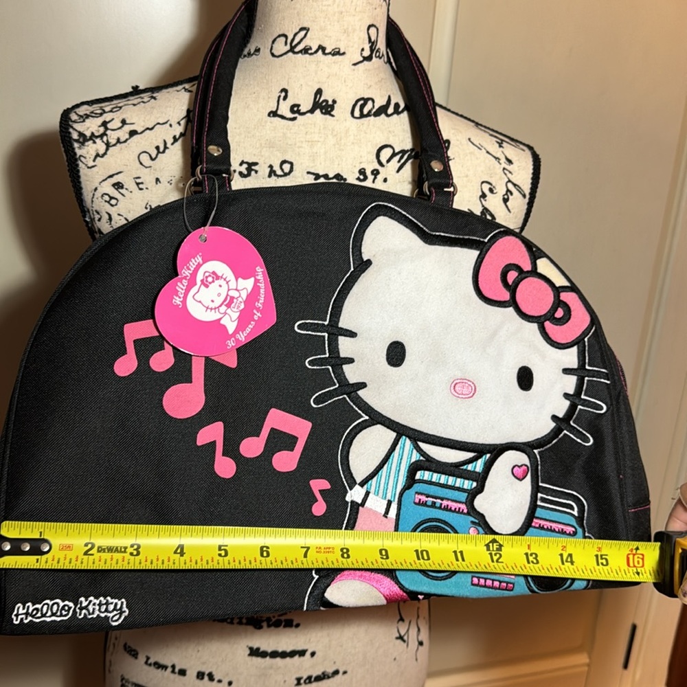 Sanrio HELLO KITTY Boston Bag Bowler Type Shoulder Bag New w/ Tags Y2K Sanrio - Picture 13 of 17